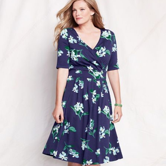 lands end fit and flare dress
